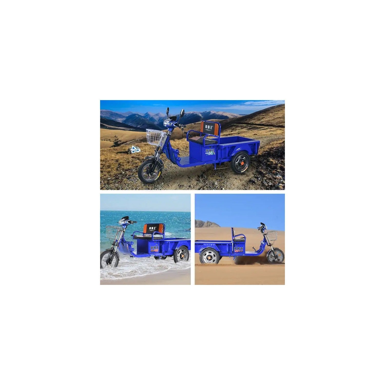 UAE Golf Cart - Electric Cargo Tricycle UAE Golf Cart 1.2M 48V 800W 300kg Disc Brakes LED Display 3 Seats UAE - View 2