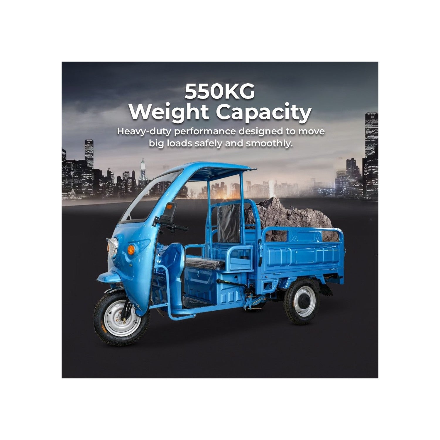 UAE Golf Cart - Electric Cargo Tricycle UAE Golf Cart 1.6M Closed Cabin 1500W 60V 550kg Off Road Tyres UAE - View 8