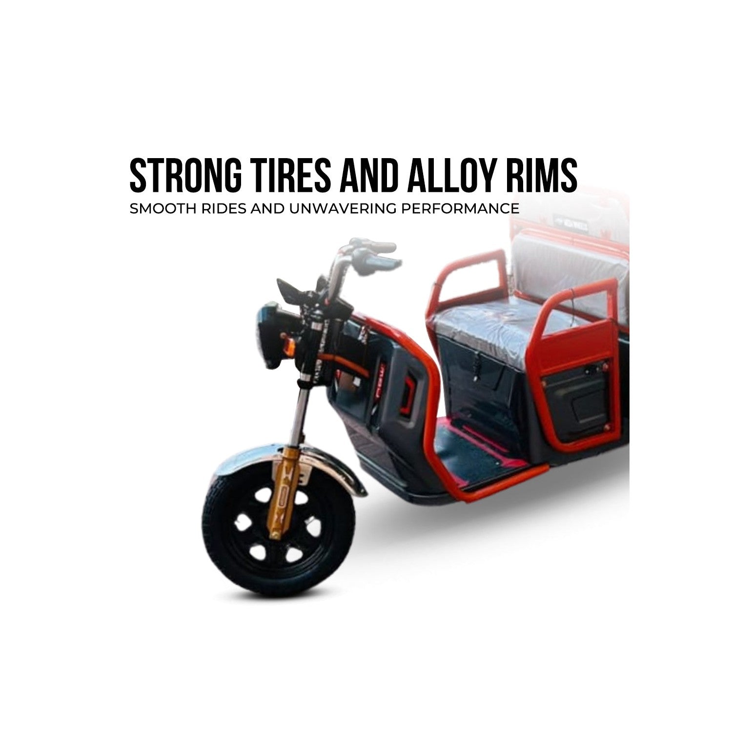 UAE Golf Cart - Electric Cargo Tricycle UAE Golf Cart Series 2 48V 1000W 300kg Payload Open Body Disc Brakes EEC GCC Certified - View 6