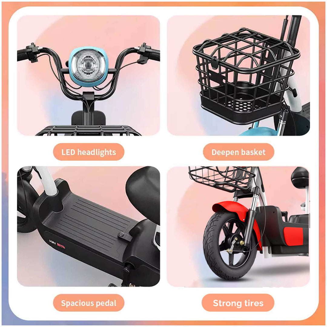 UAE Golf Cart Electric Moped Scooter 48V with Pedal Assist and 2 Seats - Private Property Use - View 2