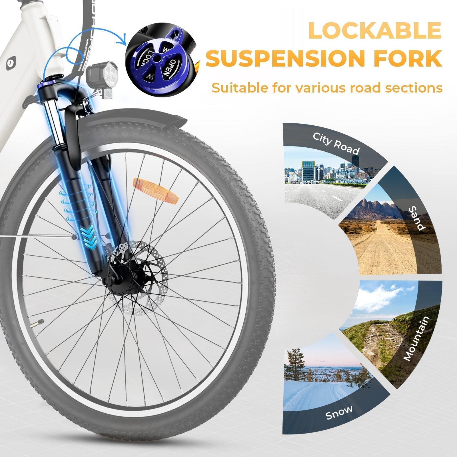 UAE Golf Cart Electric Mountain Bike with 26-inch Wheels, 36V 13Ah Battery, 350W Motor - View 12