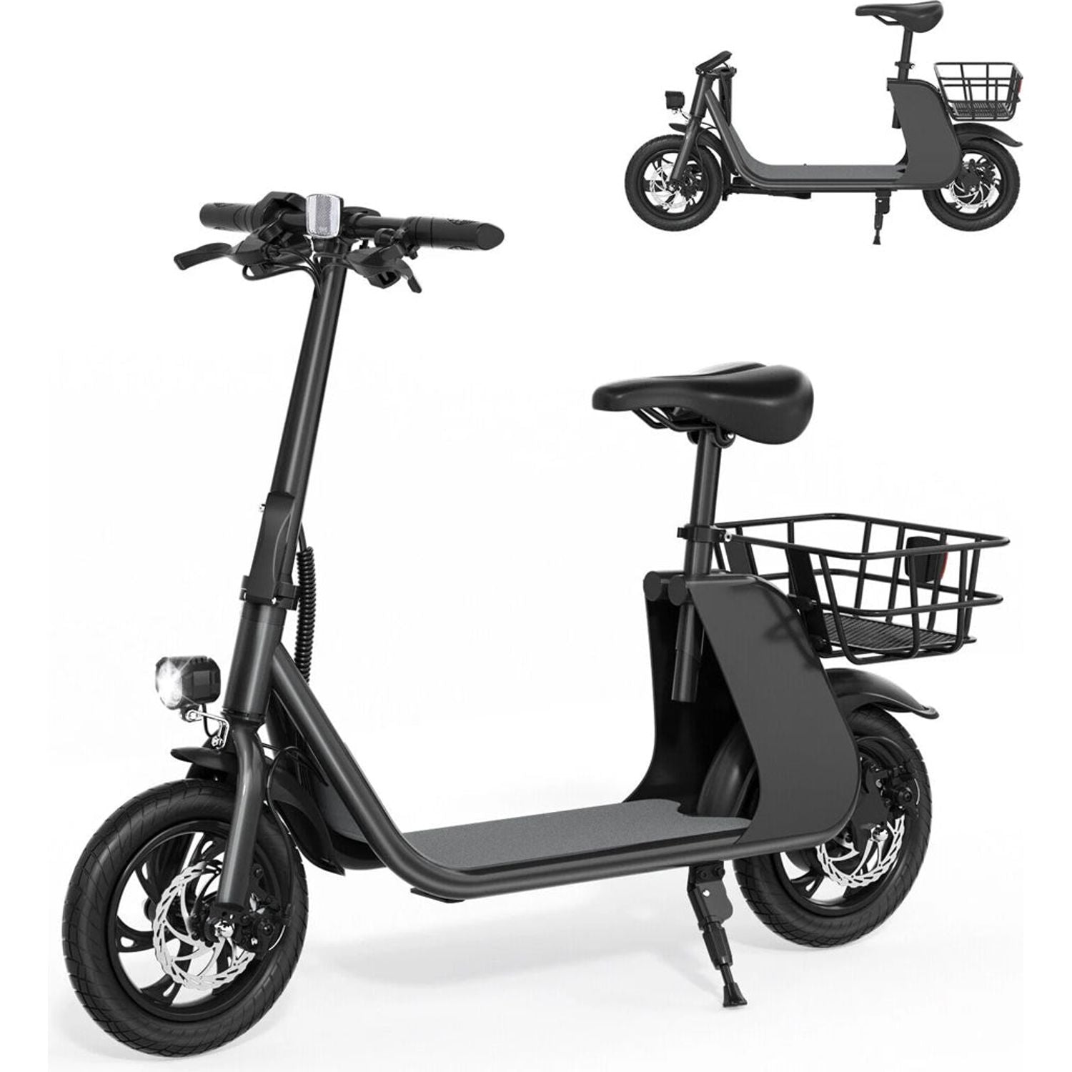UAE Golf Cart Electric Scooter 36V 450W Foldable with Seat and Basket - 35 MPH, 20 Mile Range, 265 lb Load