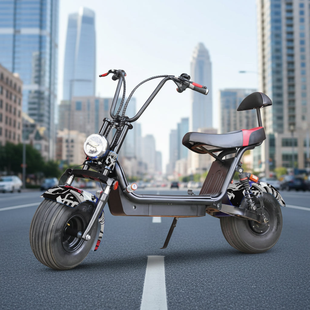 UAE Golf Cart Electric Scooter Medium Fat Tire with Removable 48V 12Ah Battery 1000W Motor 30 km/h Speed - View 5