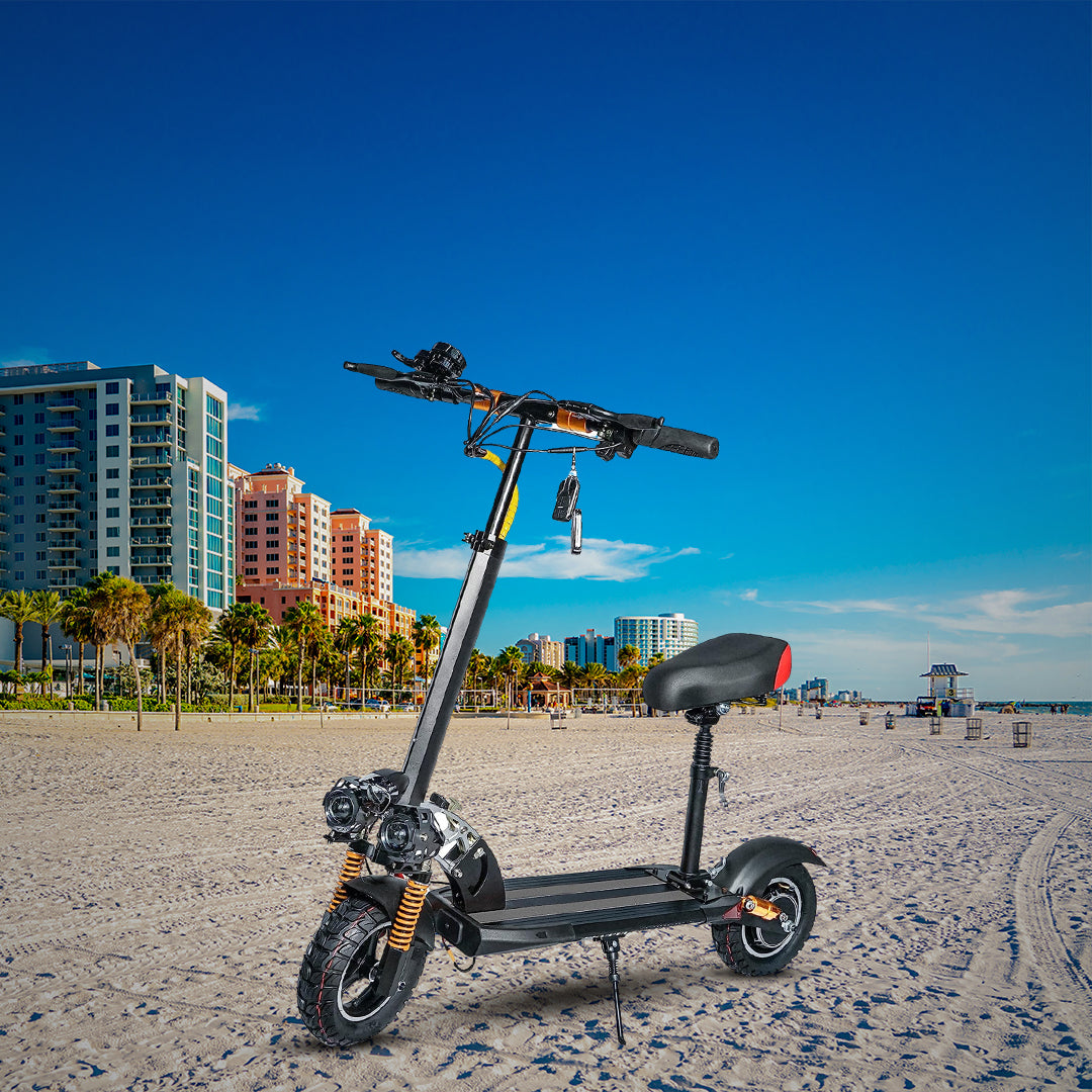 UAE Golf Cart Foldable 48V 1200W LED Electric Scooter with Seat, 10Ah Battery, 65 km/h Max Speed, Double Disc Brakes - View 3