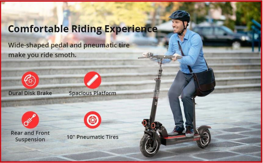 UAE Golf Cart Foldable 48V 1200W LED Electric Scooter with Seat, 10Ah Battery, 65 km/h Max Speed, Double Disc Brakes - View 42