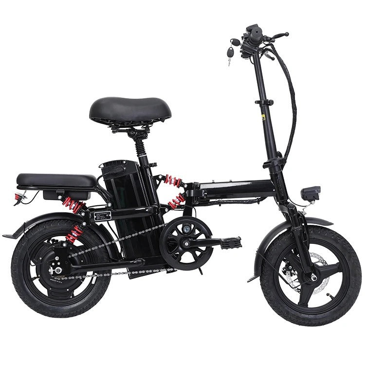 UAE Golf Cart Foldable Electric Bike 2 Seater 48V 350W with Pedal Assist, 14-inch Wheels, Removable Battery, 40 km Range, 120 kg Load - View 4