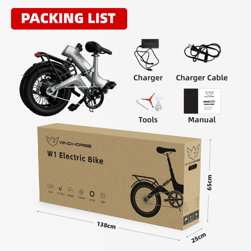 UAE Golf Cart Foldable Electric Bike WAVE W1 350W Motor 36V 10Ah 20MPH 16-inch Fat Tires - View 9