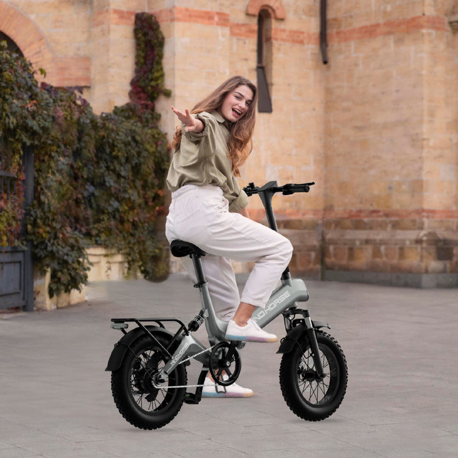 UAE Golf Cart Foldable Electric Bike WAVE W1 350W Motor 36V 10Ah 20MPH 16-inch Fat Tires