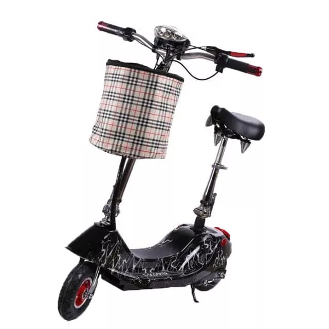 UAE Golf Cart Foldable Electric Scooter 24V 250W Seat Rubber Tyres Basket 75kg Load - View 14