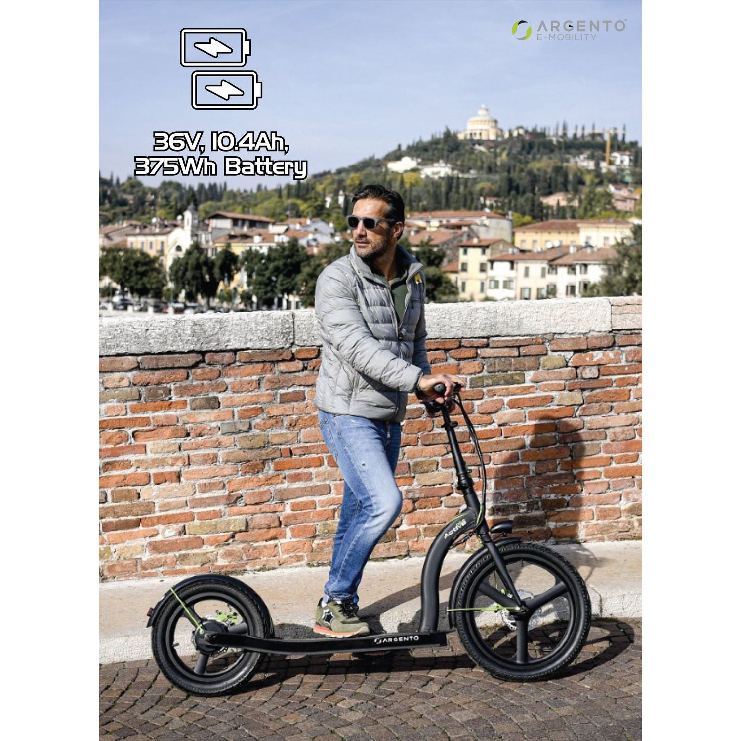 UAE Golf Cart Foldable Electric Scooter 350W Motor 25km/h Top Speed 35km Range 20in Front Wheel 16in Rear Wheel