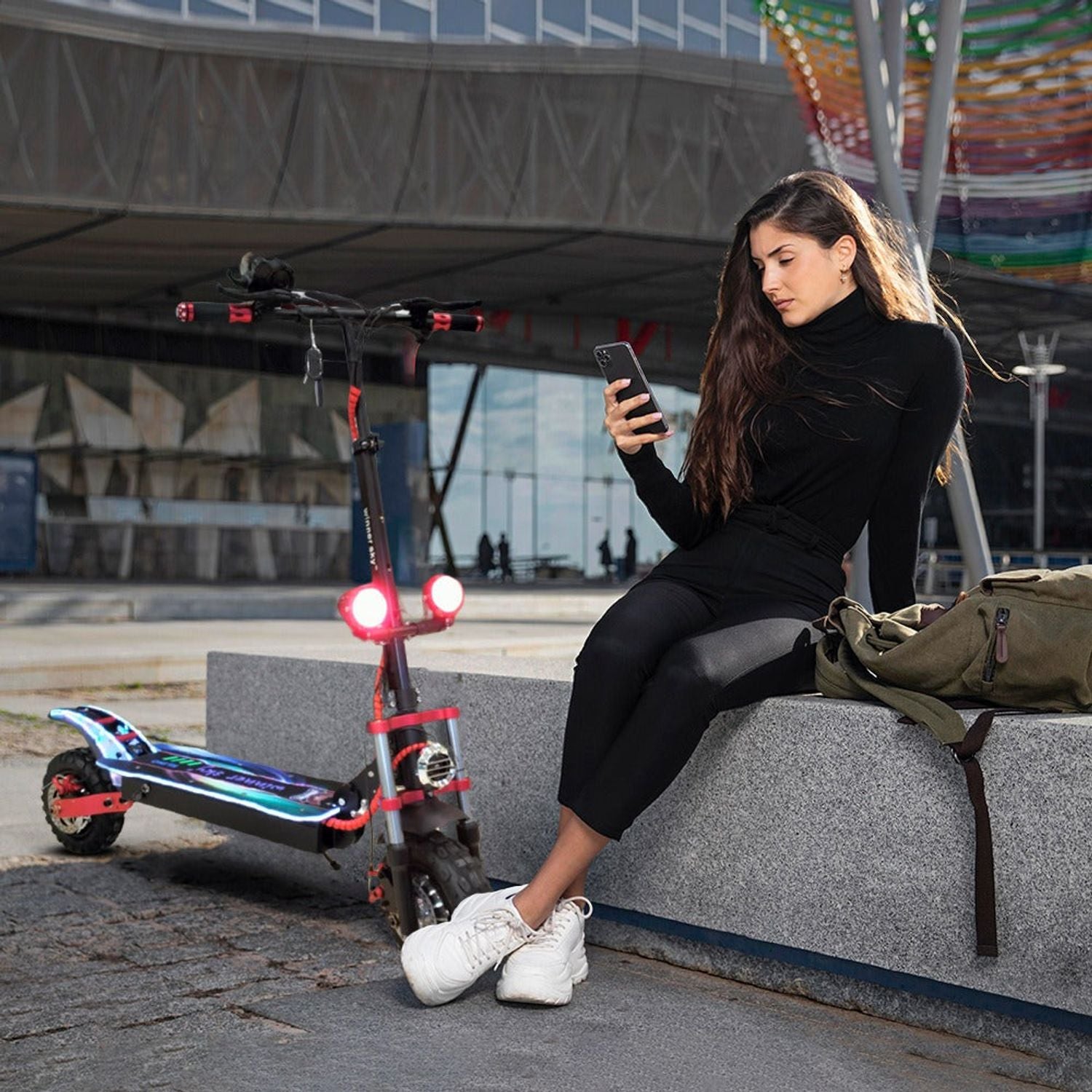 UAE Golf Cart K6 Pro Foldable Electric Scooter 4000W Dual Motor 48V 15Ah