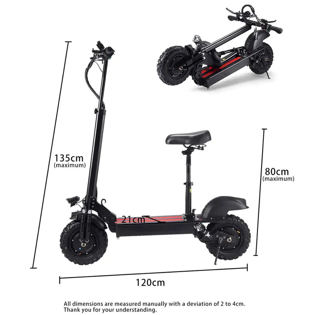 UAE Golf Cart Off Road Dual Motor Electric Scooter 6000W 48V 15Ah 70km/h Max Speed 11" Tires Full Suspension - View 14