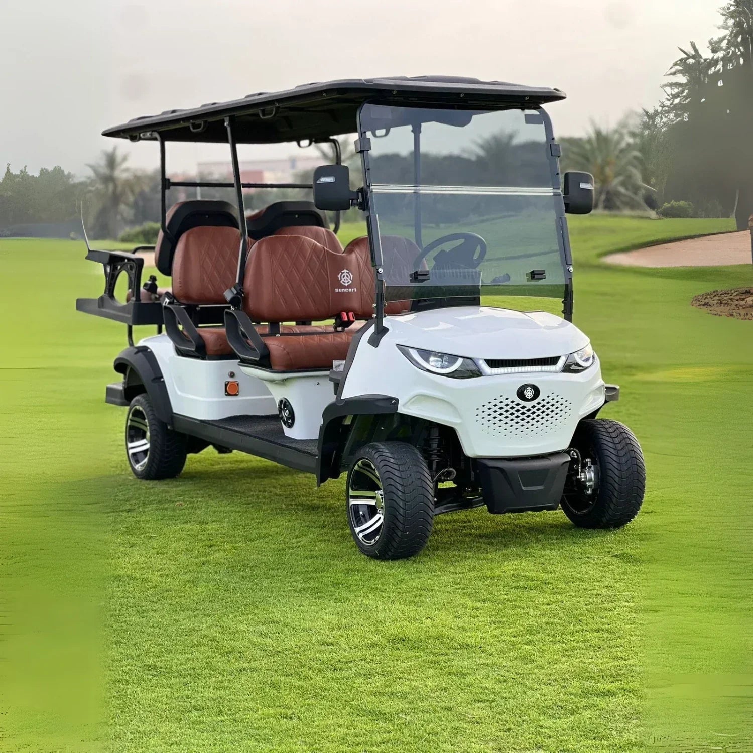 UAE Golf Cart - Premium 6 Passenger Electric Community Golf Cart with Touchscreen - View 2